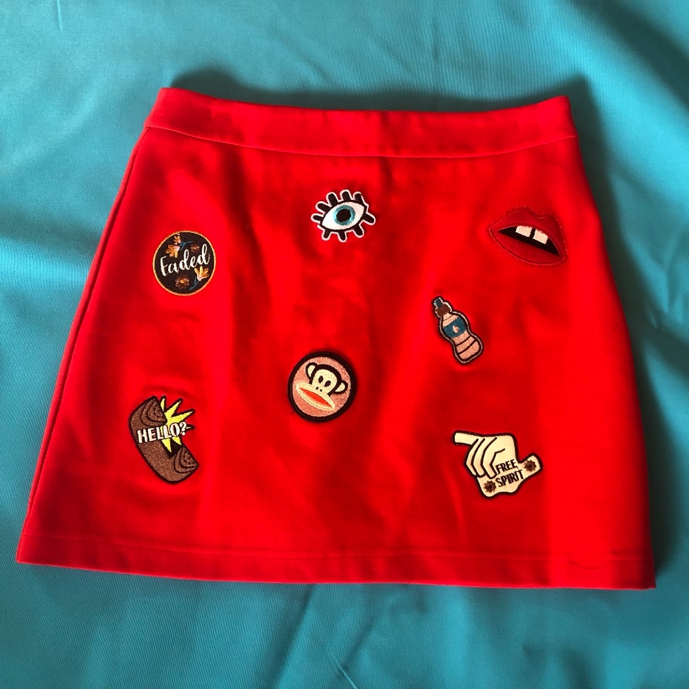 Cherry red Paul Frank Mini-skirt